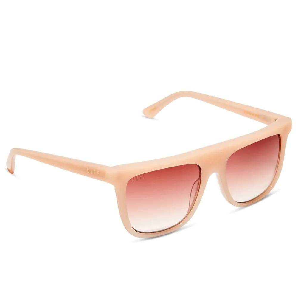 DIFF Stevie Sunglasses Faded Citrus Frame Dusk Gradient Lens NWT